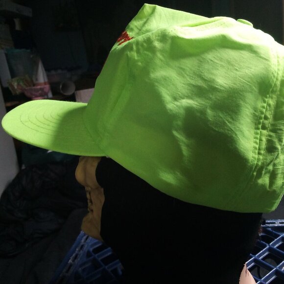 Vintage 90s Newport Logo Neon Snap Back Hat - Picture 3 of 7